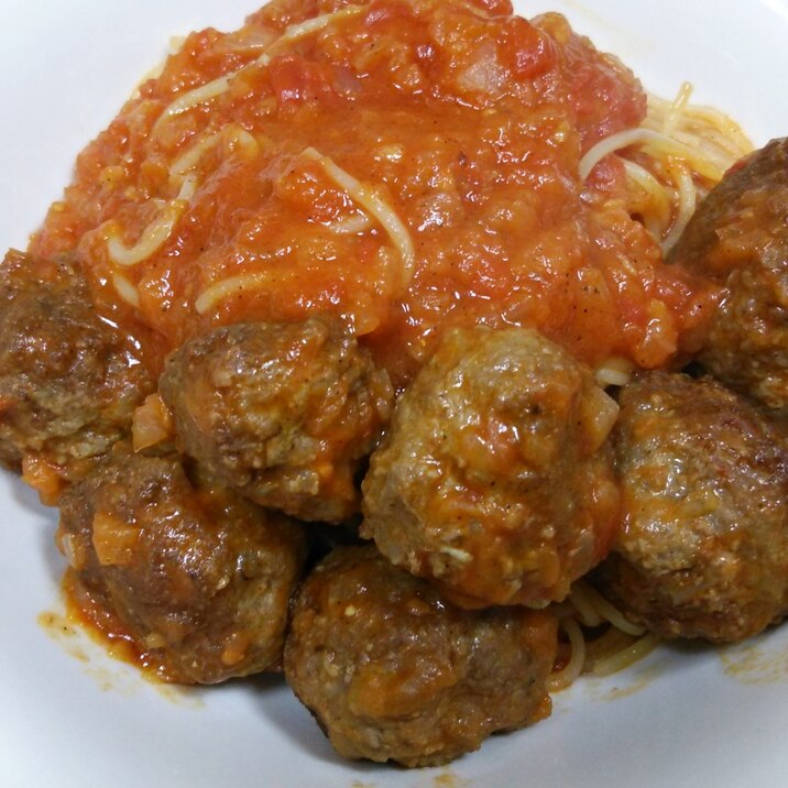 肉のパスタ ミートボールスパゲティ レシピ 作り方 By Love Meats 楽天レシピ